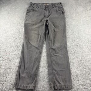 Carhartt Relxed Fit Carpenter Utility Pants Mens 34x32 Gray Heavy Weight Canvas